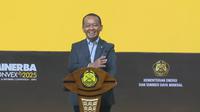 Menteri ESDM Bahlil Lahadalia dalam pembukaan Minerba Convex 2025, di Assembly Hall, Jakarta International Convention Center (JICC), Jakarta Pusat, Rabu (15/10/2025). (Foto: Liputan6.com/Tira Santia)
